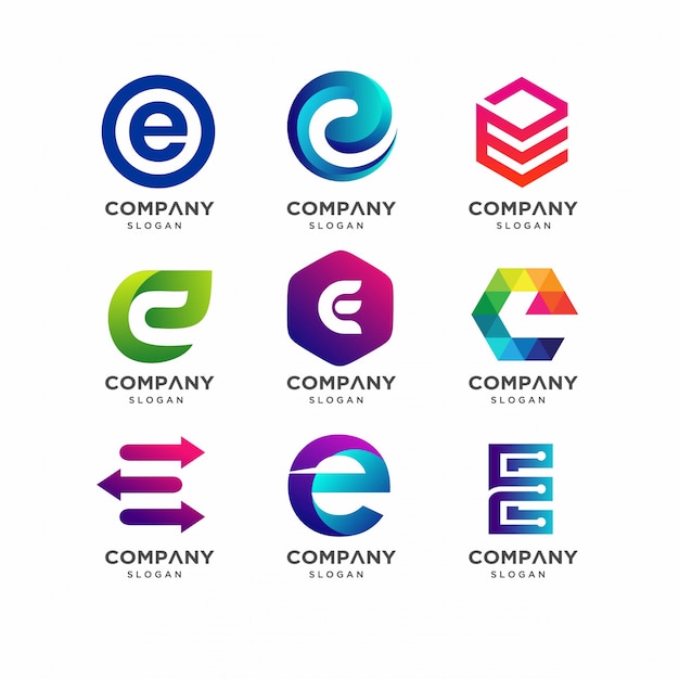  Letter E Logo Template Collection