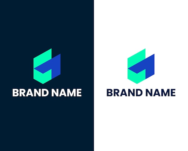 letter e and m modern logo design template