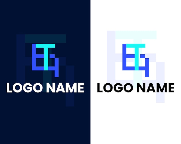 letter e t and a mark logo design template