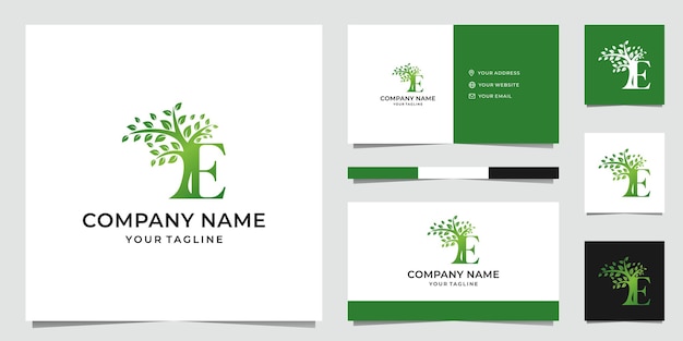 Letter E Tree Logo Design 2