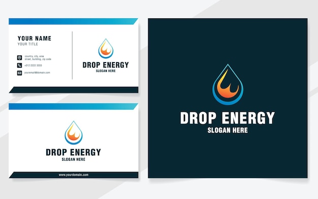 Letter E with drop energy logo template on modern style