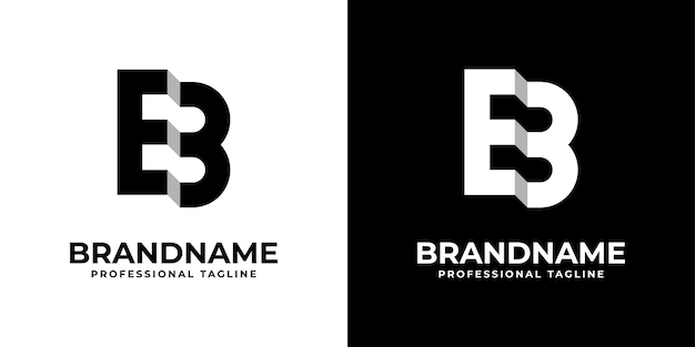 Letter EB or BE Monogram Logo suitable for any business with EB or BE initials