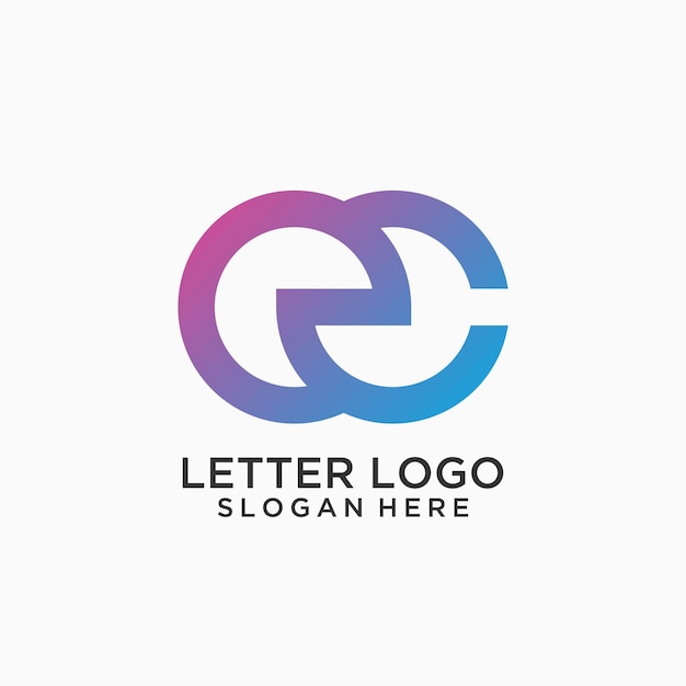 Letter EC logo design