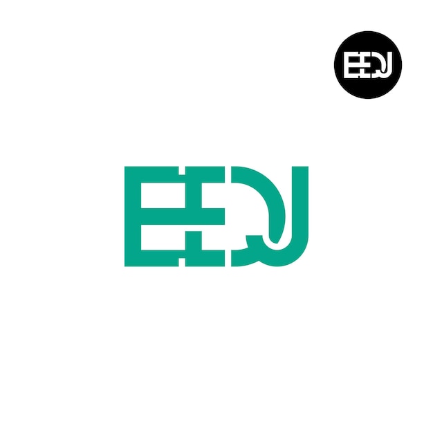 Letter EDJ Monogram Logo Design