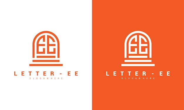 Letter ee logo icon design template premium vector premium vector