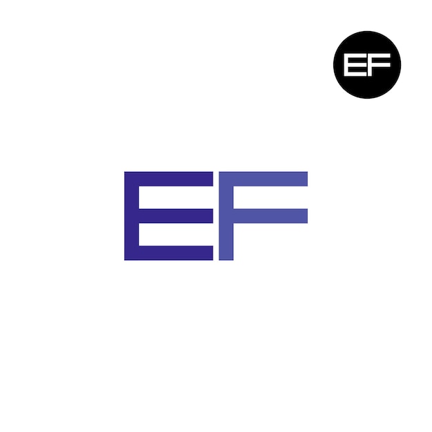 Vector letter ef monogram logo design