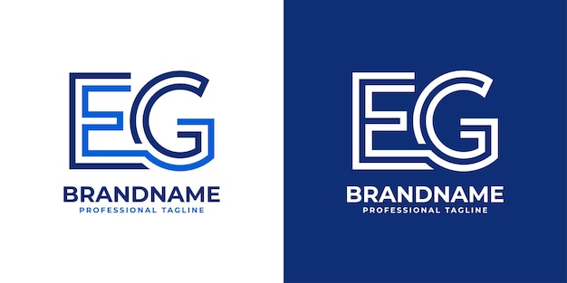 Vector letter eg line monogram logo suitable for any business with eg or ge initials