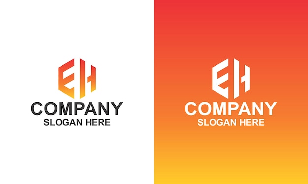 Vector letter eh logo design premium vector premium template