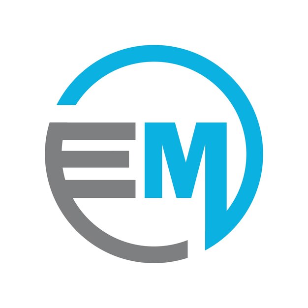 Vector letter em logo or icon design vector image template