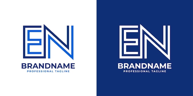 Letter EN Line Monogram Logo suitable for any business with EN or NE initials