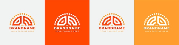 Letter EO and OE Sunrise Logo Set suitable for any business with EO or OE initials