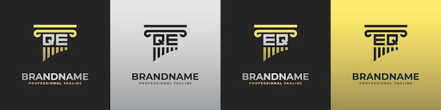 Letter EQ or QE Lawyer Logo suitable for any business related to lawyer with EQ or QE initials