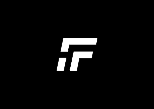 Letter F and arrow logo icon with a simple flat concept