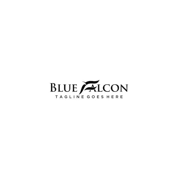 Letter F Blue Falcon Logo Sign Design