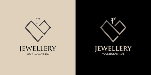 Letter F Diamond Logo Design