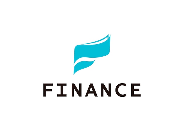 letter F finance logo design