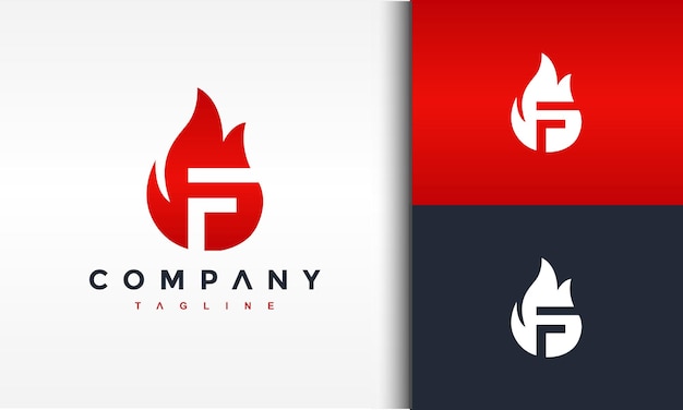 letter F fire logo