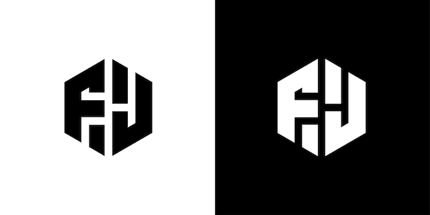 Letter F H L Polygon, Hexagonal Minimal and Trendy Professional Logo Design