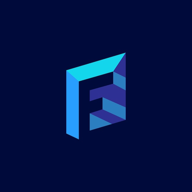 Letter F Logo Vector Template Illustration