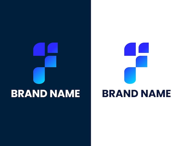 letter f and m modern logo design template