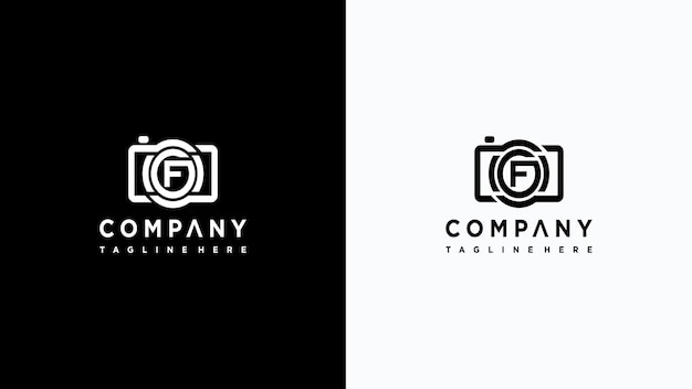 Letter F photography logo design Premium Vector