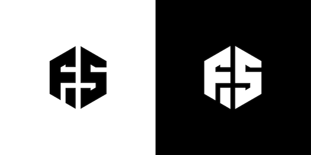 Letter F S Polygon, Hexagonal Minimal and Trendy Professional Logo Design