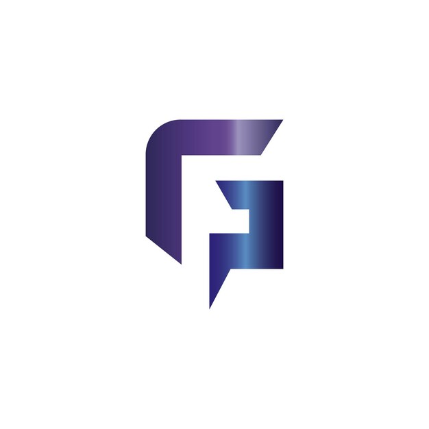 letter FG GF concept logo design