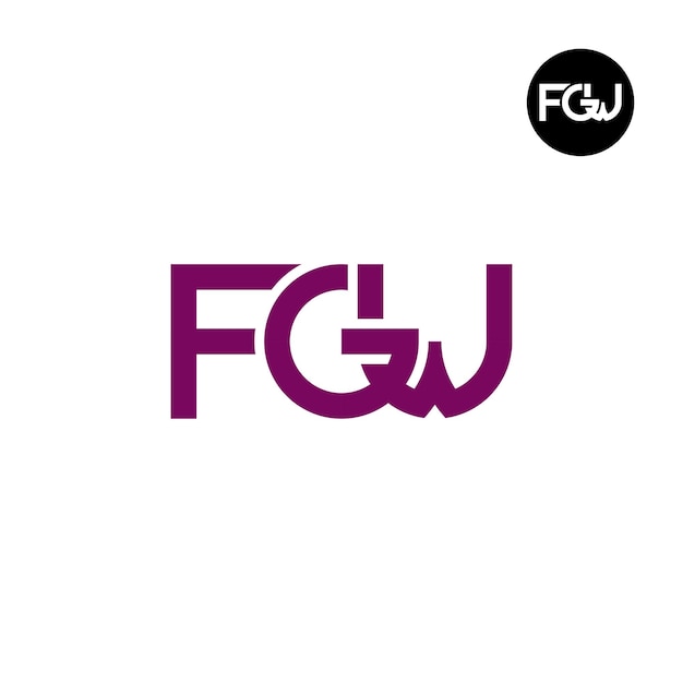 Letter FGW Monogram Logo Design