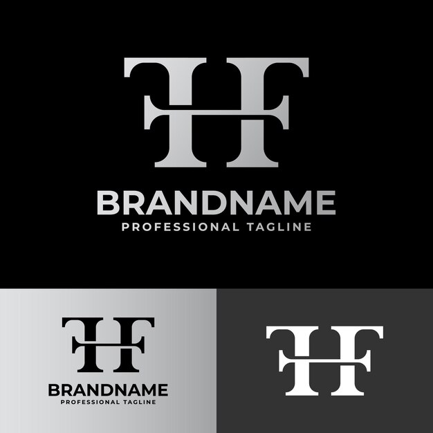 Vector letter fhf logo suitable for any business with fhf hf or fh initial