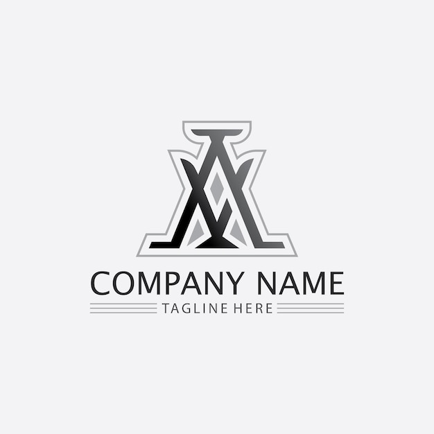 A Letter and font logo A Template vector icon illustration design