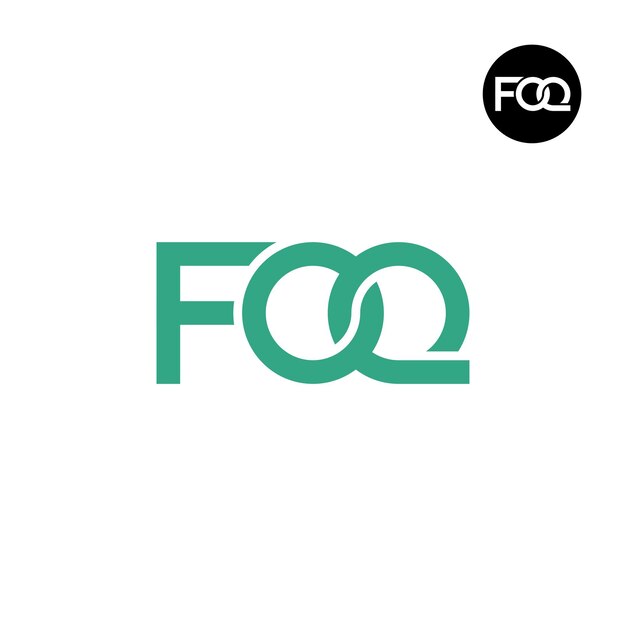 Vector letter foq monogram logo design