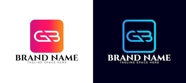 Letter g b logo template, inspiration logo design