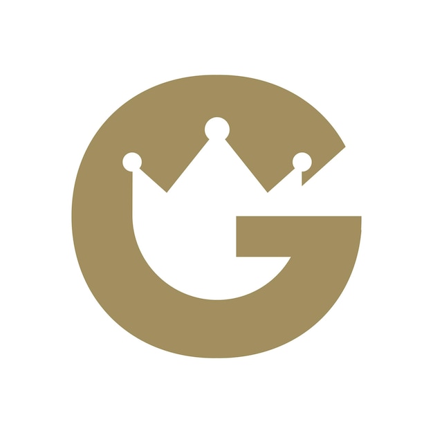 Letter G crown logo icon vector template