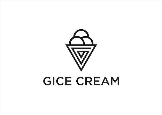 letter g ice cream logo design vector illustration