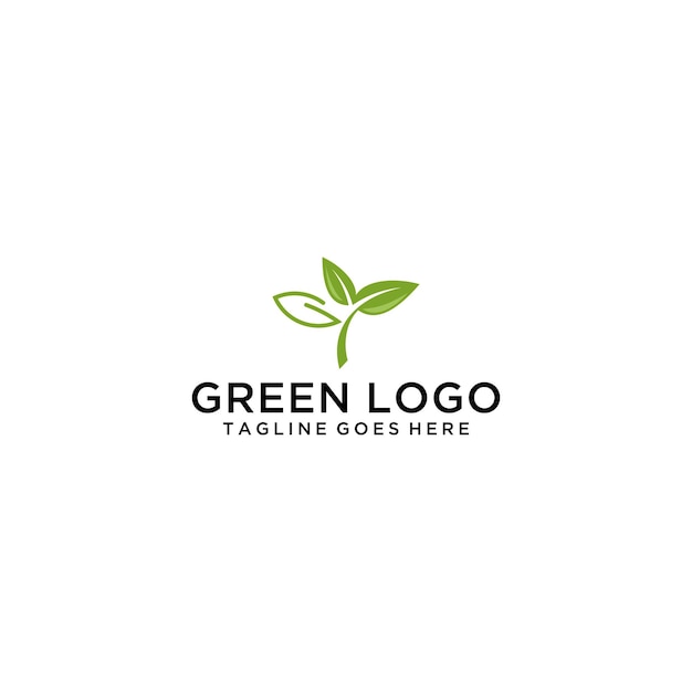 letter G in leaf nature logo sign design