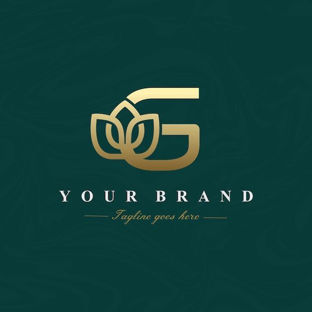 Letter G Lotus Flower Logo Design