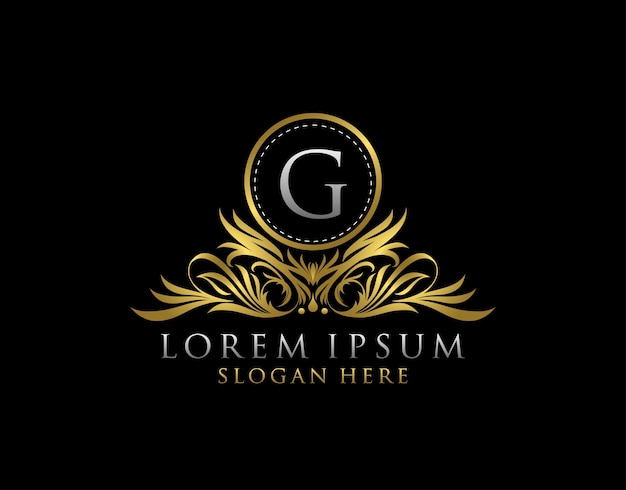 Vector letter g luxury logo. monogram design template.