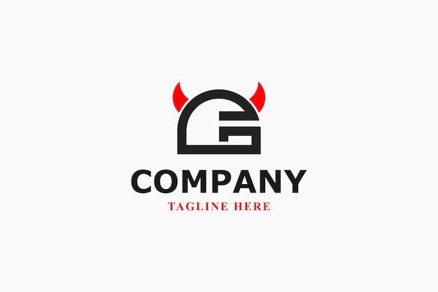 letter g and viking helmet logo