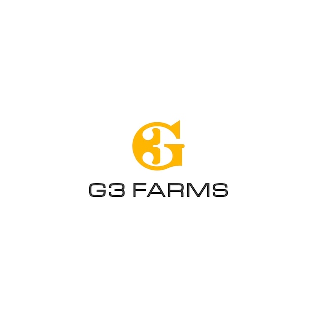 The letter G with the number 3 is unique and simple logo design