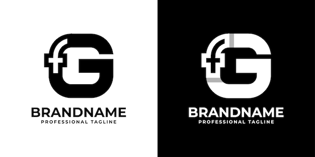 Letter GF or FG Monogram Logo suitable for any business with GF or FG initials