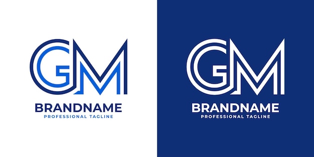 Letter GM Line Monogram Logo suitable for business with GM or MG initials