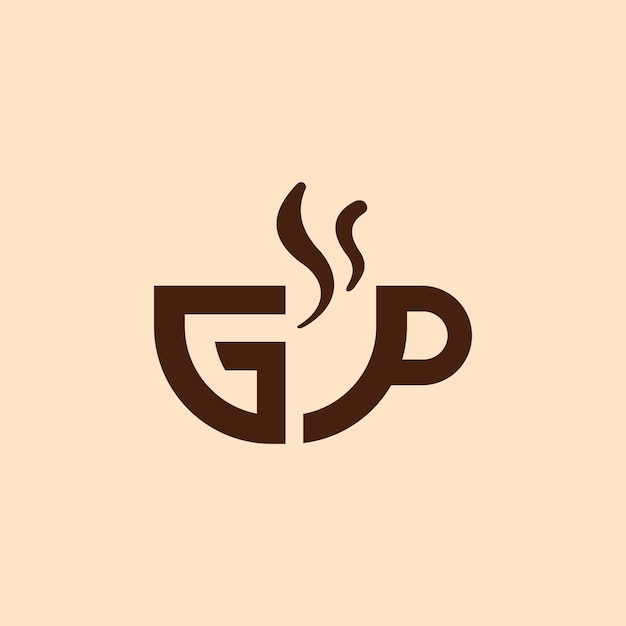 Letter GP Coffee Logo Design