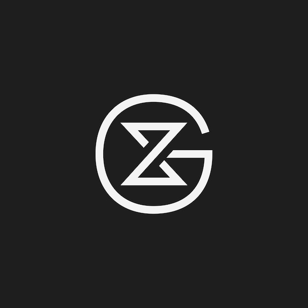 Vector letter gz or zg minimal urban logo design concept vector illustration