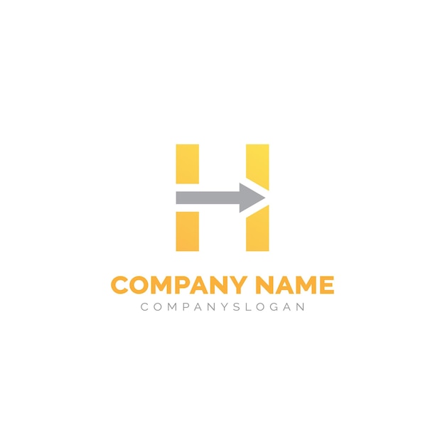 Letter H abstract logo design