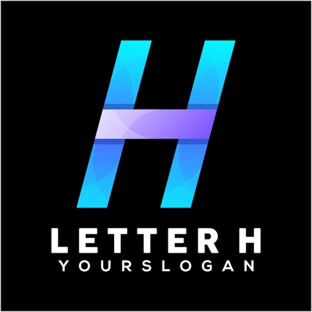 letter h colorful logo