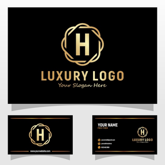 Letter H Elegant Logo Design Template Inspiration Vector Illustration