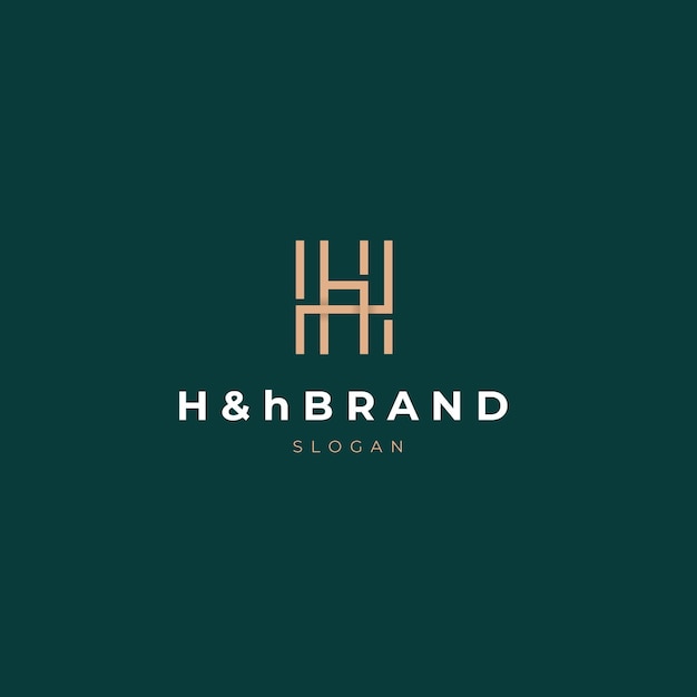 Letter H and h logo design