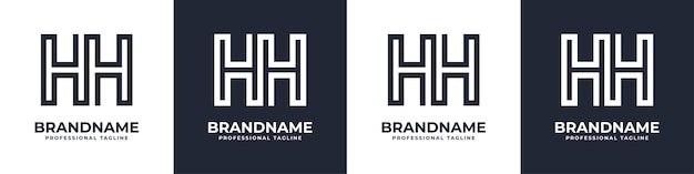 Letter H or HH Global Technology Monogram Logo suitable for any business with H or HH initials