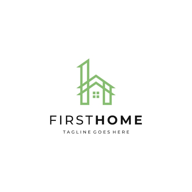 Letter h home logo design