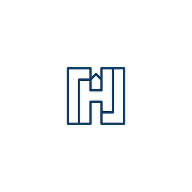 Letter H Home logo type vector design illustration